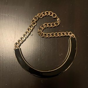 Black and gold statement neck piece